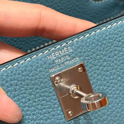 wholesale quality hermes kelly 25 togo blue jean phd